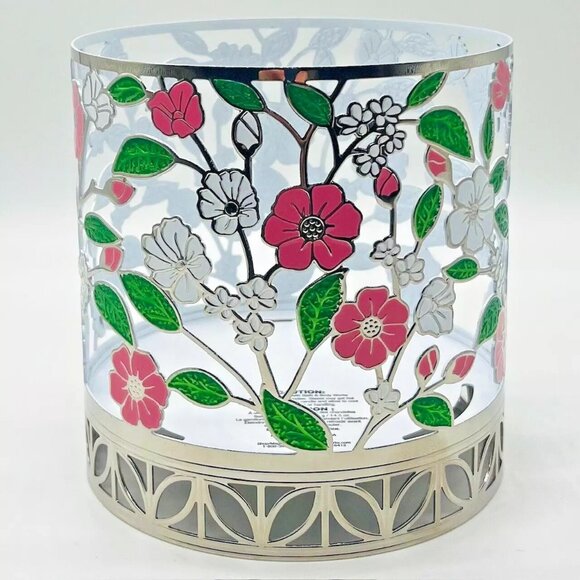Bath & Body Works FLORAL Spring - 3 Wick Large Candle Holder Sleeve - Picture 1 of 4